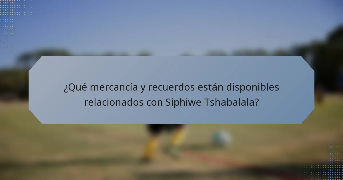 ¿Qué mercancía y recuerdos están disponibles relacionados con Siphiwe Tshabalala?